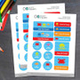 Cute Underwater Animals Waterproof Labels Variety Pack (Set of 56)