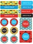 Super Hero Pattern Waterproof Labels Variety Pack (Set of 56)