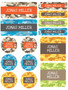 Fun Camouflage Waterproof Labels Variety Pack (Set of 56)