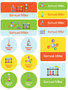 Cool Scientist Waterproof Labels Variety Pack (Set of 56)