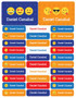 Boy Emojis Labels Rectangular Pack (Set of 128)