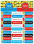 Super Hero Pattern Labels Rectangular Pack (Set of 128)