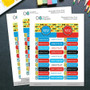 Super Hero Pattern Labels Rectangular Pack (Set of 128)