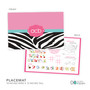 Zebra and Pink Kids Placemat