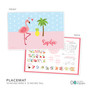 Sweet Flamingo Love Kids Placemat