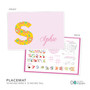 Flower Initial Kids Placemat
