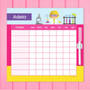 Cute Scientist Girl Chore Chart