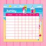 Beach Girl Blonde Weekly Chore Chart