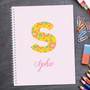 Flower Initial Kids Notebook