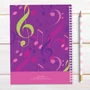 Girly Music Notes Kids Notebook
