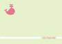 Original Custom Note Cards | My Playful Whale Pale Green