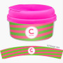 Fun Initials Pink Snack Bowl
