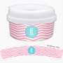 Chevron Pink And Aqua Snack Bowl