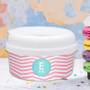 Chevron Pink And Aqua Snack Bowl