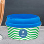 Chevron Green And Blue Snack Bowl