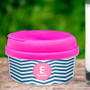 Chevron Blue And Pink Snack Bowl