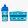 Kids Sippy Cups with Dinosaur Trail Design