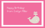 Baby Pink Whale Gift Tag