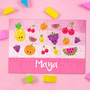 Sweet & Cute Fruits Pink Personalized Puzzles