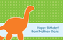 Dinosaur Cruising Gift Tag