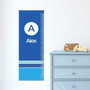 A Linen Blue Letter Growth Chart