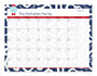 Gorgeous Blue Style Monthly Removable Wall Calendar