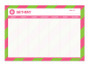 Fun Initials Pink Weekly Removable Wall Calendar