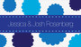 Modern Scallop Stamps Hanukkah Calling Card