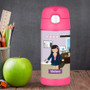 A Girl Crunching Numbers Thermos Bottle