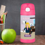 A Girl Crunching Numbers Thermos Bottle