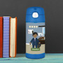 A Boy Crunching Numbers Thermos Bottle