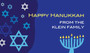 Menorah With Blue Stars Hanukkah Calling Card