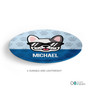 Fun & Cute Dog Blue Kids Plate
