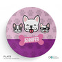 Doggy Crew Purple Custom Plate for Girls