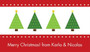 Four Mod Xmas Tree  Gift Tag