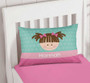 Just Like Me Girl Aqua Pillowcase Cover