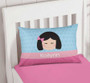 Just Like Me Girl Light Blue Pillowcase Cover