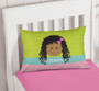 Just Like Me Girl Green Pillowcase Cover