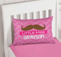 Little Miss Mustach Pillowcase Cover