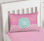 Pretty Pink Quatrefoil Pillowcase Cover