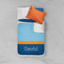 Modern Navy Sherpa Blanket