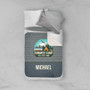 Live, Love, Camp Gray Sherpa Blanket