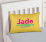 Linen Yellow Style Autograph Camp Pillowcase Cover