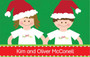 Kids In Santa Hats  Gift Tag