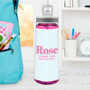 Glitter Pink Name Sports Water Bottle