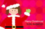 Girl In Santa Costume  Gift Tag