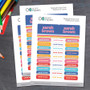 Fun Stripes Girl Waterproof Labels Labels Rectangular Pack
