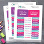Modern Purple Waterproof Labels Rectangular Pack