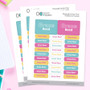 Modern Mint Waterproof Labels Rectangular Pack