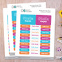 Modern Sky Blue Waterproof Labels Rectangular Pack